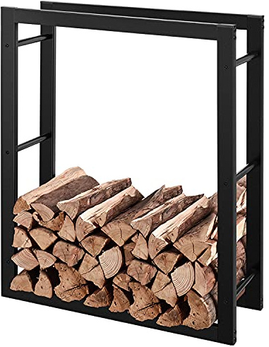 RANSENERS Kaminholzregal 100x27x115cm (mehr Größen), Robustes & Rostfreies Brennholzregal für Innen und Außen