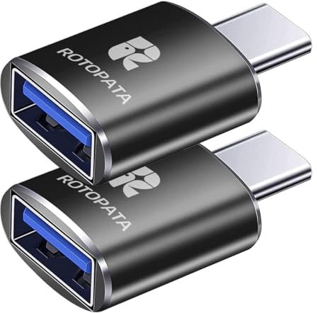 ROTOPATA 2 Pièces Adaptateur USB C vers USB 3.0, Adaptateur USB Type-C vers USB Femelle OTG, Compatible avec Les Appareils de Type C tels Que Les Macbook et Les Téléphones Mobiles