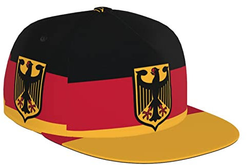 ROSIHODE Niedliche Flagge Baseball Cap Trucker Hüte Einstellbare Snapback Hut für Männer Frauen Unisex Patriotische Flat Bill Krempe Hüte, Deutschland Flagge-L001, Einheitsgr��e