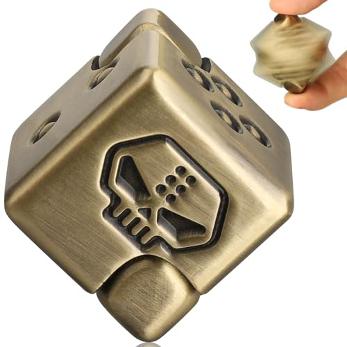 Infinity Fidget Cube Age 3+, Dice Fidget Spinner Toy for Kids Adults, Metal Transformable Anti-Anxiety Focusing Fidget Block Toy, EDC 2 in 1 Cube, Office Desk Gadget Decor, Christmas Birthday Gift