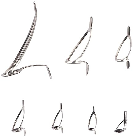 VBESTLIFE Anillo de Guías de Pesca, 7 Tamaños, Acero, Cerámica, Patas Dobles, Guías de Caña de Pescar, Anillos para Cañas de Agua Dulce y Salada