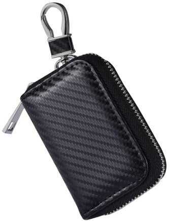 Keyless Schutz Autoschlüssel Tasche Autoschlüssel Signal Abschirmbox RFID Diebstahlschutzbox aus Leder Fernbedienung schlüsseletui, Kohlefaser
