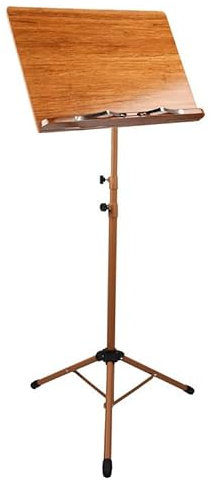 Notenständer holz, Notenständer klappbar stabil, Tragbarer Podiumständer, höhenverstellbar 39,4 Zoll - 51,2 Zoll, Notenständer für Gitarre, Geige, Ukulele spielen und lesen (G(80-180CM))