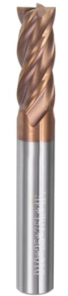 QUARKZMAN Fraise à Bout Carré 10 mm de Diamètre Tige de 10 mm 4 Flûtes Noir | en Carbure Hrc50 Revêtu d'Altin, pour Fraiser en Bout Usinage Cnc
