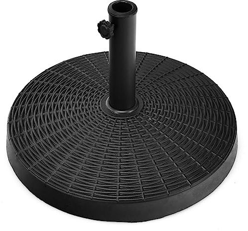 GOPLUS Sonnenschirmständer, Schirmständer aus Kunstharz für Schirmstangen von 38/48 mm, Balkonschirmständer Marktschirmständer für Terrasse, Poolbereich, Rasen, Garten, 22,5 kg