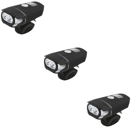 BESPORTBLE 3pcs Bike Light Leds Super Bright Headlight for Rain Long Battery Life Usb Charging Easy to Use