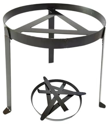 Trépied de camping pour la cuisine, trépied de barbecue de camping, pliable, en acier, trépied de camping portable en acier inoxydable, support de cuisson multifonctionnel et pliable pour barbecue