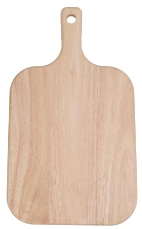 Holzschneidebrett, Servierbrett mit Griff, Käsebrett aus Holz, Wurstbretter für die Küche, Holzbrett für Fleisch, Käse, Brot, Gemüse und Obst (Groß)