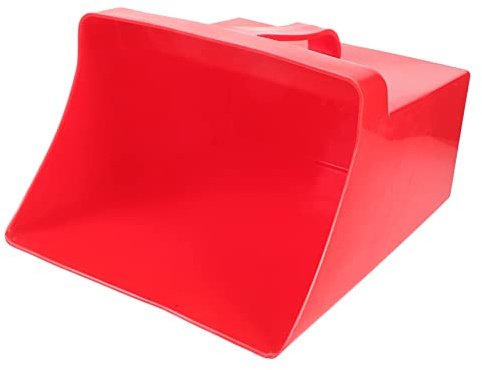 HOMOCONO Recogedor de Mano Grande de Plástico Mango Ergonómico Rojo | Herramienta para Cocina y Bar, Superficie Lisa y Resistente al Desgaste, Práctico y Fácil de Llevar