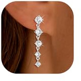 Maynor Tropfen Ohrringe für Damen Frauen Gold Silber 925 Hängend mit Zirkonia Dangle Ohrringe Handmade Schmuck Geschenk
