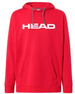 HEAD Club ORIGINAL Hoodie Men, red | Herren; Farbe Rot; für Aufwärmen, Training und Freizeit