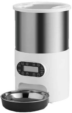 GREOHNMPAW 3L Automatic Cats Dispenser Smart Cat Dog Food Feeder Single Stainless Steel Bowls Pets Feeding for Dry Foods