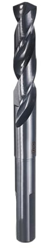 sourcing map 13,5 mm Bohrer, 1,27 cm (1/2 Zoll), reduzierter Schaft, 4341 HSS-Spiralbohrer, 135 Grad, Kreuzanschliff für mittelweiche Materialien, Kupfer, Aluminium, Kunststoff, Holz