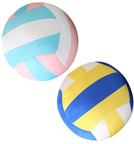 Supvox 2stücke Volleyball Plüschspielzeug Kleine Volleyball Deko Für Mädchenzimmer Weiche Sport Geschenke Für Volleyball-Fans Und Partys Realistisch Kuschelig Vielseitig