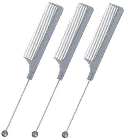 VALICLUD Lot De 3 Peignes À Perles Pour Cheveux Peigne Pour Cuir Chevelu Pour Crêper Les Cheveux À Dents Fines Pour Pellicules Fin Outils Pour x Brosse