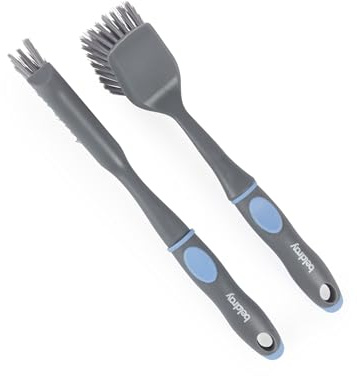 Beldray ANTI BAC Dish Brush Set, 2 Pack Square And Slim With Scraper