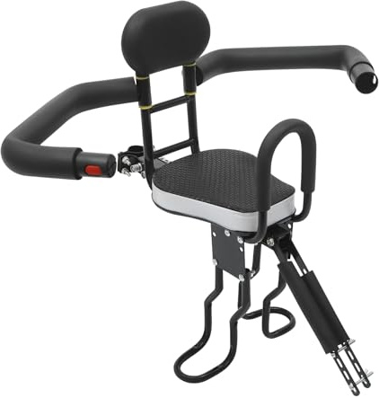 Fahrradkindersitz mit Zwei-Punkt-Fixierung für stabile Fahrt, Kindersitz aus Stahlrohr mit 176,37 lbs Tragkraft, Kinderfahrradsitz mit verstellbarem Sitzabstand und Pedalhöhe, ideal für Stadtfahrten