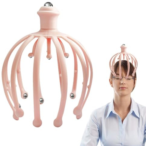 Huvudmassageapparat, huvudmassageapparat Octopus Claw | hårbottenmassageapparat – ultrahårbottenmassageapparat, för att slappna av hårbotten, massageklor, bärbar massageapparat för