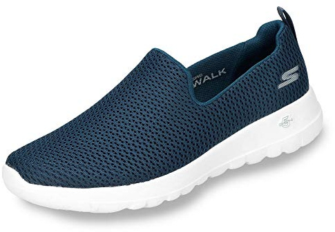 Skechers Damen Go Walk Joy Sneaker, Navy Textile White Trim, 42 EU