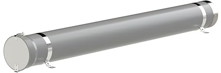Tubo Portaoggetti Robusto e Sicuro per Furgoni, Resistente ai Raggi UV, con Chiusura a Lucchetto - Ø200 x 3050 mm
