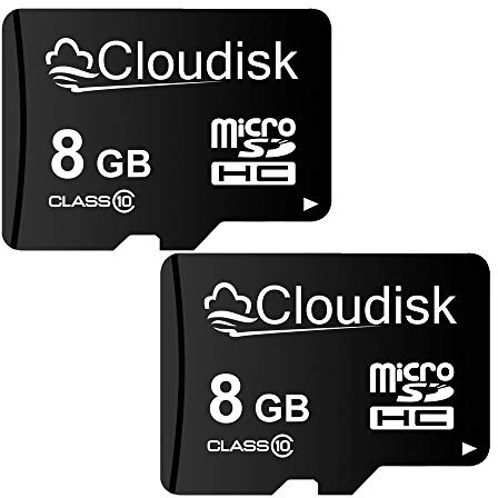 Cloudisk 2 x 8 GB Micro SD Class 10 med SD-adapter (2 x 8 GB)