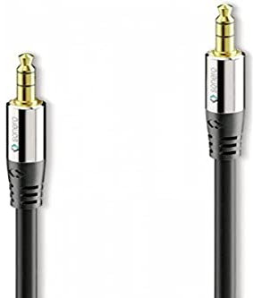 Câble auxiliaire sonero® Premium 10 m, câble Jack Audio 3,5 mm, adapté aux iPhones, iPads, Smartphones, tablettes PC, Voitures et Autres appareils stéréo, Noir