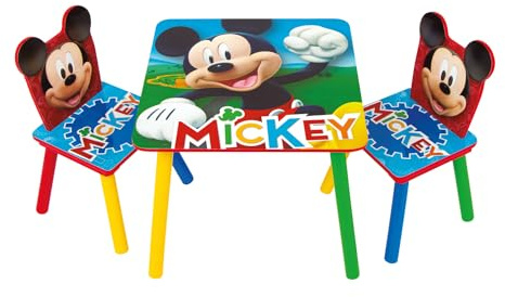 Disney Musse Pigg träbord och 2 stolar set av Nixy Kids