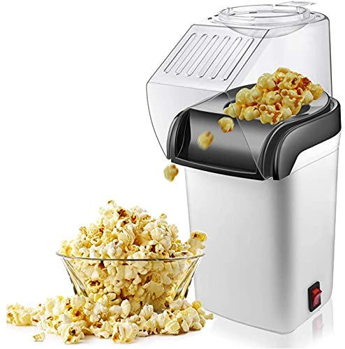 YGLONG Popcorn Machine Air Popcorn Popper Maker Electric Hot Air Popcorn Machine-1200W, Oil-Free Popcorn Maker Machine (Color : White black)