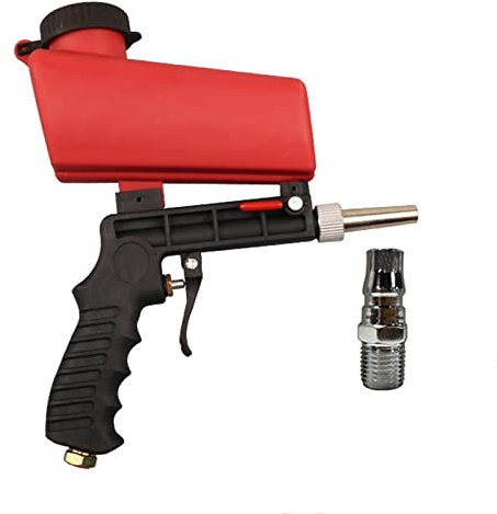TOGEPP Anti-rust Sandblaster Handheld, Pneumatic Sand Blasting Machine, Protection Sand Gravity Sandblasting Gun Mini Air Sandblaster Tools (Color : A)