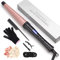 Hair Curling Wand, Tapered Curling Iron, Professional Ceramic Hair Curler Wand with Heat-Resistant Glove, Dual Voltage (19-32MM)