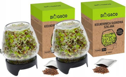 2 X KEIMBOX Keimgarten, Keimgerät Keimglas Twist-Off + Radieschensamen