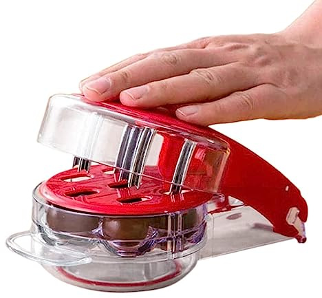Youding Olive Pitter Tool, 6 Cavity Cherry Pitter with Detachable Base, Fruit Core Remover, Portable Cherry Pitter Remover Tool