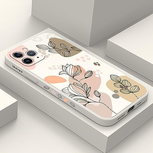 LEECG für iPhone 11 Pro Hülle Seite kreatives Design Drucke Schlanke Weiche Schützende Handyhülle iPhone 11 Pro 5,8 Zoll-Morandi Weiß