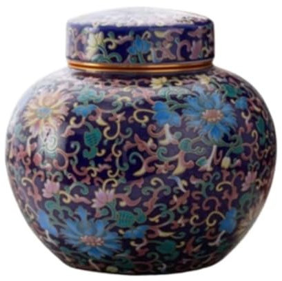 Pot de Gingembre Pots De Gingembre Décoratifs, Pot De Temple En Céramique De Porcelaine Chinoise Ancienne Avec Couvercles Scellés, Cuisine À Domicile Pot de Gingembre Vase ( Color : B , Size : 14*13cm