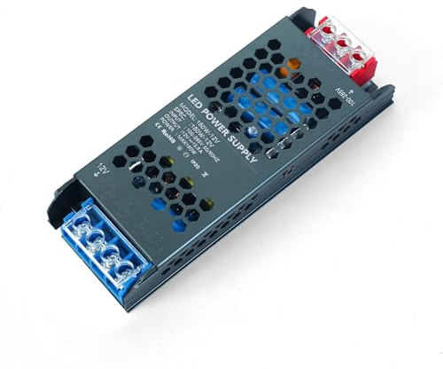 KSIBNW 12V LED Trafo 150W, 230V auf 12V Transformator 12Volt 12,5A LED Extra Dünn Treiber Netzteil Adapter Schalt Niedervolttrafo, AC 230Volt to DC 12Volt 12,5A 150W Konstantspannungs Netzteil