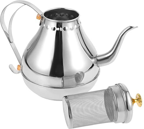 Edelstahl-Teekanne, Camp-Wasserkocher, Kaffeekanne, Wasserkocher, Schwanenhals-Teekanne, Kaffee-Servierkanne, Kaffee-Wasserkanne, Reise-Wasserkocher, Teestube-Zubehör, Kaltwasserflasche, Büro-Deskt