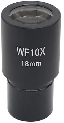 Mikroskop-Zubehör, 1 Stück, Weitfeld-WF10X-Okularfeldansicht 16 mm, 18 mm, für biologisches Mikroskop mit oder ohne Fadenkreuz, Haltbarkeit und zuverlässige Leistung (WF10X 18 mit Skala)