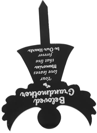 Sosoport Commemorativa Acrilico Per Cimitero Segnaposto Decorativo Per e Resistente e Facile Installare Per