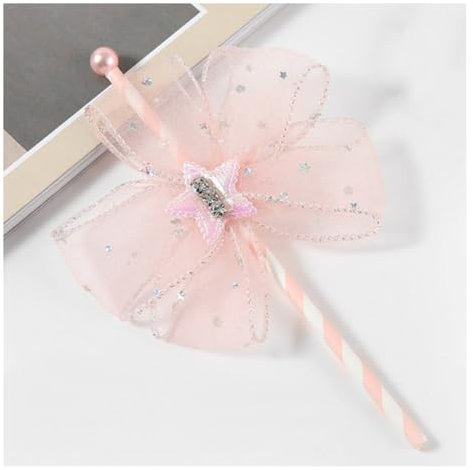 Wisafory Lot de 3 baguettes magiques en forme d'étoile à paillettes - Baguettes magiques - Décoration de gâteau d'anniversaire - Décoration de gâteau pour fille - Noël, Halloween, fête d'anniversaire