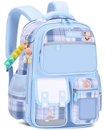 Amythe Schulrucksack Mädchen 1-6 Klasse mit Brustgurt Reflektierend