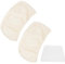 2 paños ovalados de lino para panadería, 18 cm, forro Banneton con cintura elástica, paño de masa para cestas de prueba, accesorios para hornear pan para probar cestas de pan con rascador blanco
