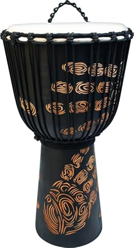 Toca TSSDJ-SHP Street Series Wood Carved 8 Inch Small Djembe - Hand Print