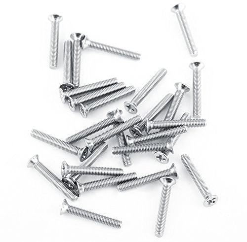 KooingTech 100PCS M3 Senkkopfschrauben, M3*16 Sicherheitsschrauben | Bag Flat Head Edelstahl Schrauben