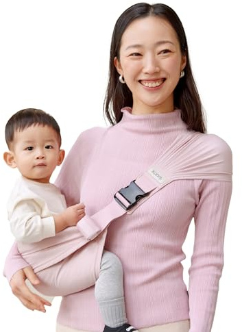 Konny Baby Carrier Hip Seat, Dual Support Toddler Hip Carrier, Adjustable Wraps Sling Wearable One Size Fits All, Baby Essentials for 6 to 48 Months up to 44 lbs -Pink