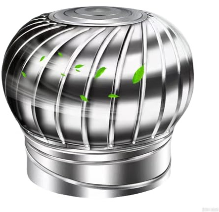 Sombrero de Chimenea Extractor de Humo Giratorio de Viento Sombrero Extractor de Acero Inoxidable para Estufa Chimenea 75mm 160mm 250mm 400mm(200mm)