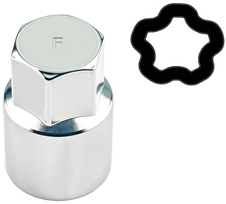 #F for Toyota Wheel Lock Key Compatible Toyota Lexus Tacoma F-Wheel Locking nut Key Removal Tool | Replacement For Corolla Camry Highlander Rav4 Wheel Locking Nut Key F