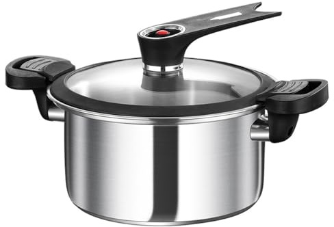 Tidevib Schnellkochtopf aus Edelstahl, 35 l, zum Schmoren, Dämpfen und langsames Garen, ohne Innenseite für einfache Reinigung