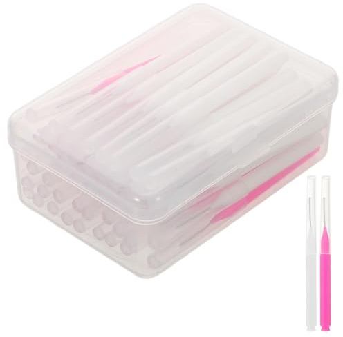 VERDANVERSE Lot de 50 Brosses de Nettoyage pour Pommeaux de Blanc et Rose, Outil Anti-obstruction pour Petites Buses, Brosses à Récurer Polyvalentes pour Salle de Bain et Entretien