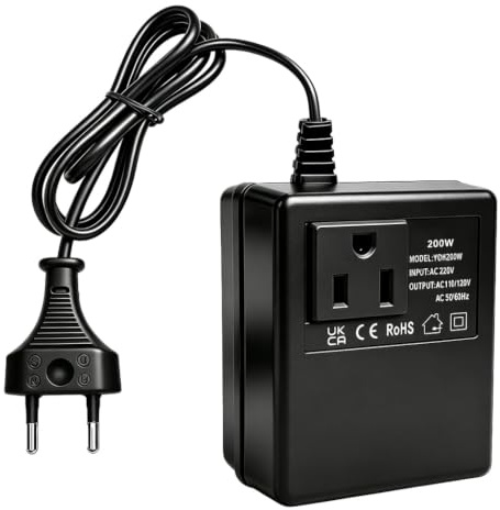 Convertisseur Tension 200W Transformateur Puissance EU vers US 220V à 110V
