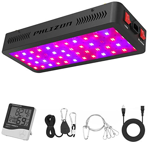 Phlizon 600W LED Plant Grow Light with SMD LEDs Full Spectrum Plants Light Double Switch Indoor 2x2ft 2x4ft 3x3ftPlants Veg and Flower